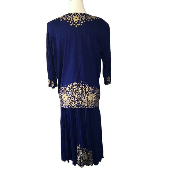 Bali Chic Vintage Skirt Set Large Beaded Sequined Boho Large - Picture 13 of 14